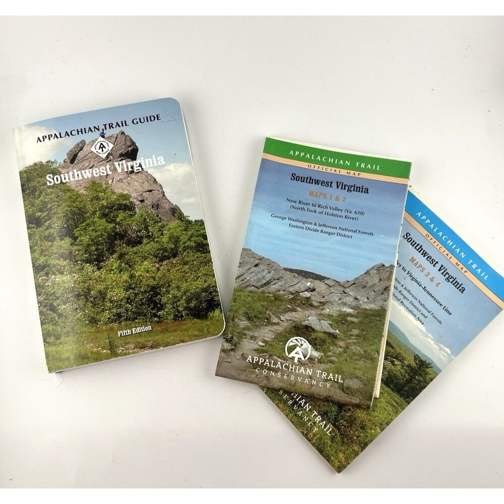 Appalachian Trail Guide to Southwest Virginia by Tom Dillon 5th Edition + 2 Maps